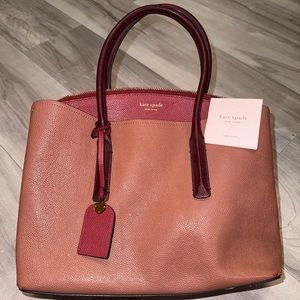 Kate Spade medium sized Tote in pink and burgundy.